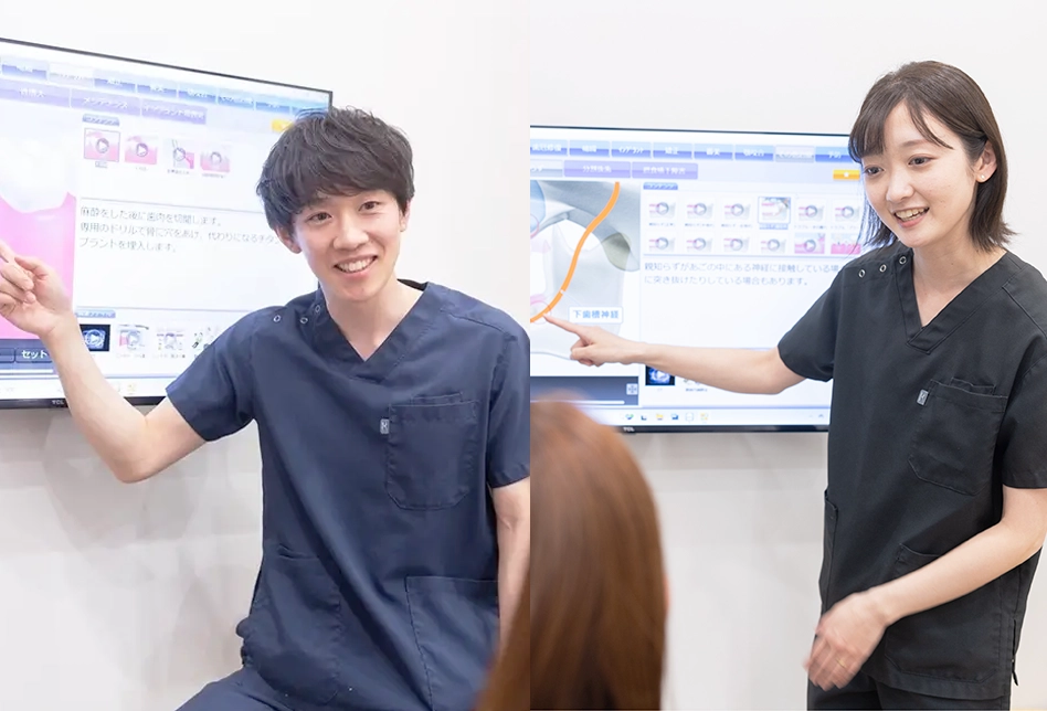 専⾨分野の異なる2⼈の⻭科医師による総合的な診断と治療
